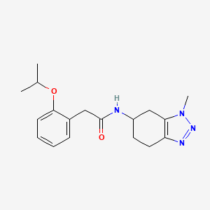 molecular formula C18H24N4O2 B7293835 N-(3-methyl-4,5,6,7-tetrahydrobenzotriazol-5-yl)-2-(2-propan-2-yloxyphenyl)acetamide 
