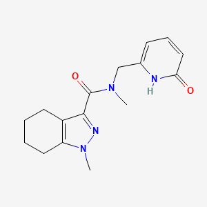 molecular formula C16H20N4O2 B7294281 N,1-dimethyl-N-[(6-oxo-1H-pyridin-2-yl)methyl]-4,5,6,7-tetrahydroindazole-3-carboxamide 