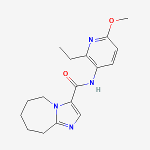 molecular formula C17H22N4O2 B7295270 N-(2-ethyl-6-methoxypyridin-3-yl)-6,7,8,9-tetrahydro-5H-imidazo[1,2-a]azepine-3-carboxamide 