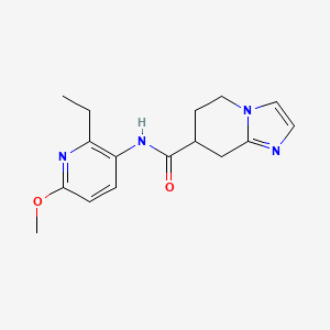 molecular formula C16H20N4O2 B7295288 N-(2-ethyl-6-methoxypyridin-3-yl)-5,6,7,8-tetrahydroimidazo[1,2-a]pyridine-7-carboxamide 