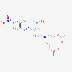 molecular formula C22H24ClN5O7 B072953 Acetamide, N-[5-[bis[2-(acetyloxy)ethyl]amino]-2-[(2-chloro-4-nitrophenyl)azo]phenyl]- CAS No. 1533-78-4