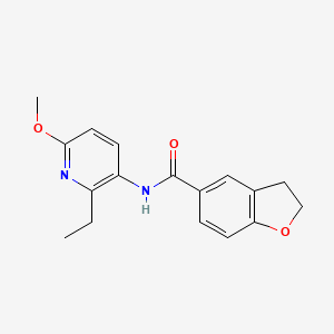 molecular formula C17H18N2O3 B7295302 N-(2-ethyl-6-methoxypyridin-3-yl)-2,3-dihydro-1-benzofuran-5-carboxamide 