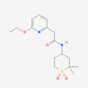 molecular formula C16H24N2O4S B7295391 N-(2,2-dimethyl-1,1-dioxothian-4-yl)-2-(6-ethoxypyridin-2-yl)acetamide 