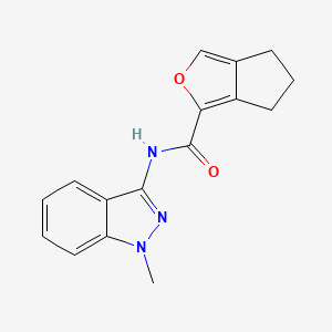 molecular formula C16H15N3O2 B7296225 N-(1-methylindazol-3-yl)-5,6-dihydro-4H-cyclopenta[c]furan-3-carboxamide 