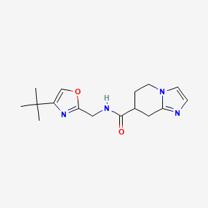 molecular formula C16H22N4O2 B7296243 N-[(4-tert-butyl-1,3-oxazol-2-yl)methyl]-5,6,7,8-tetrahydroimidazo[1,2-a]pyridine-7-carboxamide 