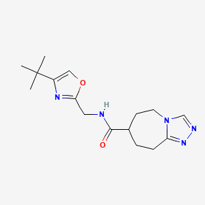molecular formula C16H23N5O2 B7296268 N-[(4-tert-butyl-1,3-oxazol-2-yl)methyl]-6,7,8,9-tetrahydro-5H-[1,2,4]triazolo[4,3-a]azepine-7-carboxamide 