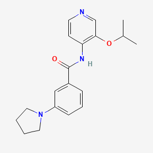 molecular formula C19H23N3O2 B7296470 N-(3-propan-2-yloxypyridin-4-yl)-3-pyrrolidin-1-ylbenzamide 