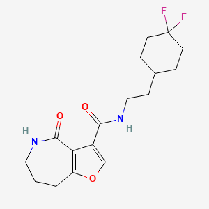 molecular formula C17H22F2N2O3 B7296606 N-[2-(4,4-difluorocyclohexyl)ethyl]-4-oxo-5,6,7,8-tetrahydrofuro[3,2-c]azepine-3-carboxamide 