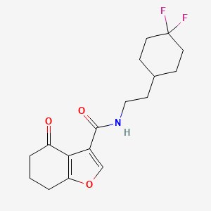 molecular formula C17H21F2NO3 B7296644 N-[2-(4,4-difluorocyclohexyl)ethyl]-4-oxo-6,7-dihydro-5H-1-benzofuran-3-carboxamide 