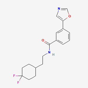 molecular formula C18H20F2N2O2 B7296670 N-[2-(4,4-difluorocyclohexyl)ethyl]-3-(1,3-oxazol-5-yl)benzamide 