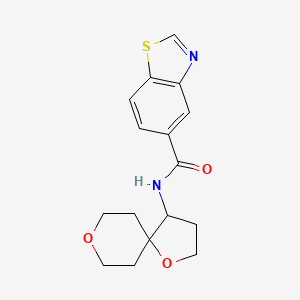molecular formula C16H18N2O3S B7297103 N-(1,8-dioxaspiro[4.5]decan-4-yl)-1,3-benzothiazole-5-carboxamide 