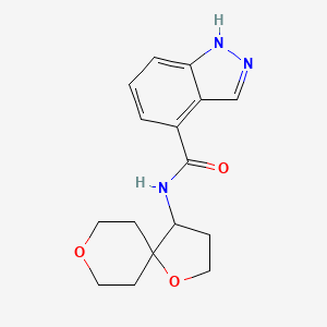 molecular formula C16H19N3O3 B7297117 N-(1,8-dioxaspiro[4.5]decan-4-yl)-1H-indazole-4-carboxamide 