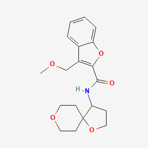 molecular formula C19H23NO5 B7297125 N-(1,8-dioxaspiro[4.5]decan-4-yl)-3-(methoxymethyl)-1-benzofuran-2-carboxamide 