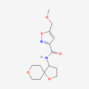 molecular formula C14H20N2O5 B7297148 N-(1,8-dioxaspiro[4.5]decan-4-yl)-5-(methoxymethyl)-1,2-oxazole-3-carboxamide 