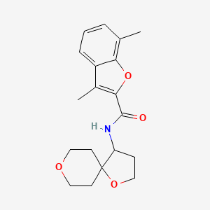 molecular formula C19H23NO4 B7297150 N-(1,8-dioxaspiro[4.5]decan-4-yl)-3,7-dimethyl-1-benzofuran-2-carboxamide 