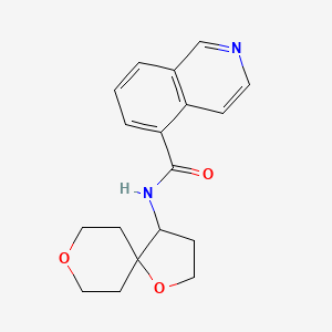 molecular formula C18H20N2O3 B7297158 N-(1,8-dioxaspiro[4.5]decan-4-yl)isoquinoline-5-carboxamide 