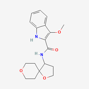 molecular formula C18H22N2O4 B7297178 N-(1,8-dioxaspiro[4.5]decan-4-yl)-3-methoxy-1H-indole-2-carboxamide 