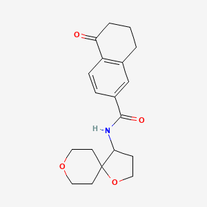 molecular formula C19H23NO4 B7297191 N-(1,8-dioxaspiro[4.5]decan-4-yl)-5-oxo-7,8-dihydro-6H-naphthalene-2-carboxamide 
