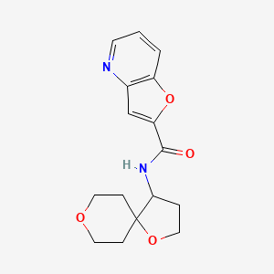 molecular formula C16H18N2O4 B7297198 N-(1,8-dioxaspiro[4.5]decan-4-yl)furo[3,2-b]pyridine-2-carboxamide 