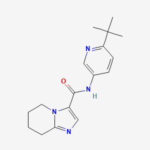 molecular formula C17H22N4O B7297564 N-(6-tert-butylpyridin-3-yl)-5,6,7,8-tetrahydroimidazo[1,2-a]pyridine-3-carboxamide 