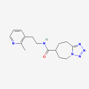 molecular formula C15H20N6O B7297629 N-[2-(2-methylpyridin-3-yl)ethyl]-6,7,8,9-tetrahydro-5H-tetrazolo[1,5-a]azepine-7-carboxamide 