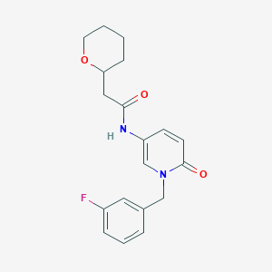 molecular formula C19H21FN2O3 B7297861 N-[1-[(3-fluorophenyl)methyl]-6-oxopyridin-3-yl]-2-(oxan-2-yl)acetamide 