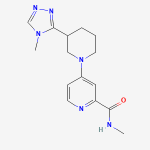molecular formula C15H20N6O B7298247 N-methyl-4-[3-(4-methyl-1,2,4-triazol-3-yl)piperidin-1-yl]pyridine-2-carboxamide 