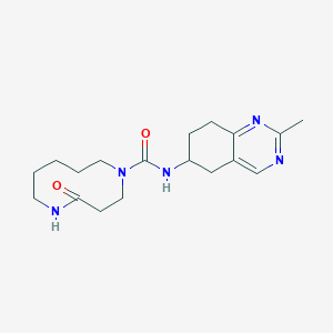 molecular formula C18H27N5O2 B7298356 N-(2-methyl-5,6,7,8-tetrahydroquinazolin-6-yl)-4-oxo-1,5-diazecane-1-carboxamide 