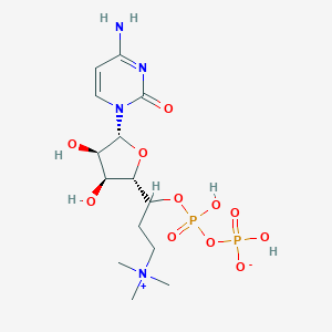 Cytidine 5'-(trihydrogen diphosphate), mono(2-(trimethylammonio)ethyl) ester