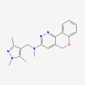 molecular formula C19H21N5O B7298956 N-methyl-N-[(1,3,5-trimethylpyrazol-4-yl)methyl]-5H-chromeno[4,3-c]pyridazin-3-amine 
