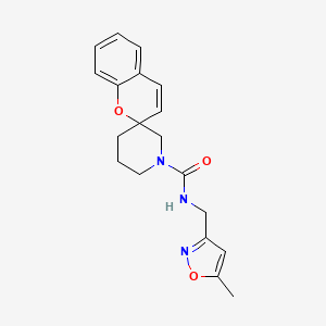 molecular formula C19H21N3O3 B7299134 N-[(5-methyl-1,2-oxazol-3-yl)methyl]spiro[chromene-2,3'-piperidine]-1'-carboxamide 