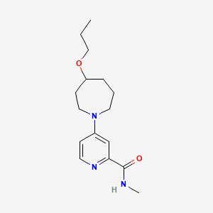 molecular formula C16H25N3O2 B7299379 N-methyl-4-(4-propoxyazepan-1-yl)pyridine-2-carboxamide 