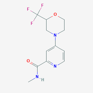 molecular formula C12H14F3N3O2 B7299477 N-methyl-4-[2-(trifluoromethyl)morpholin-4-yl]pyridine-2-carboxamide 