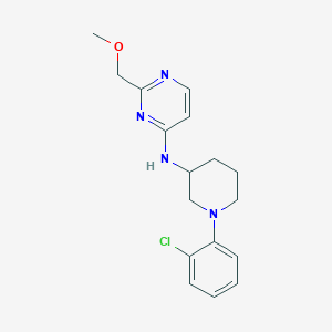 molecular formula C17H21ClN4O B7299524 N-[1-(2-chlorophenyl)piperidin-3-yl]-2-(methoxymethyl)pyrimidin-4-amine 