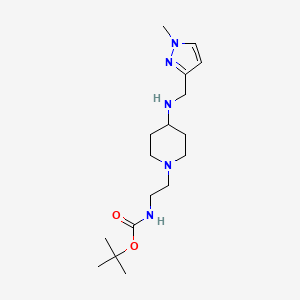 molecular formula C17H31N5O2 B7299659 tert-butyl N-[2-[4-[(1-methylpyrazol-3-yl)methylamino]piperidin-1-yl]ethyl]carbamate 