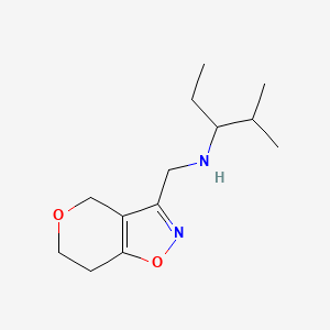 molecular formula C13H22N2O2 B7299758 N-(6,7-dihydro-4H-pyrano[3,4-d][1,2]oxazol-3-ylmethyl)-2-methylpentan-3-amine 