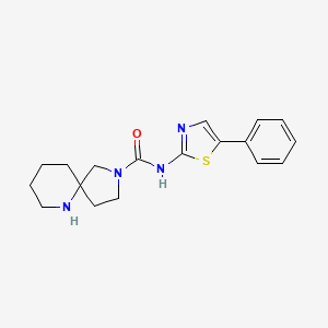 molecular formula C18H22N4OS B7299923 N-(5-phenyl-1,3-thiazol-2-yl)-2,6-diazaspiro[4.5]decane-2-carboxamide 