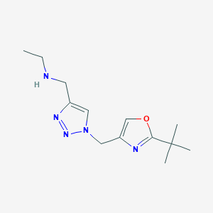 molecular formula C13H21N5O B7299953 N-[[1-[(2-tert-butyl-1,3-oxazol-4-yl)methyl]triazol-4-yl]methyl]ethanamine 
