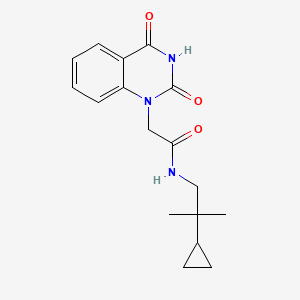molecular formula C17H21N3O3 B7300009 N-(2-cyclopropyl-2-methylpropyl)-2-(2,4-dioxoquinazolin-1-yl)acetamide 