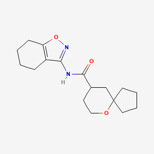 molecular formula C17H24N2O3 B7300042 N-(4,5,6,7-tetrahydro-1,2-benzoxazol-3-yl)-6-oxaspiro[4.5]decane-9-carboxamide 