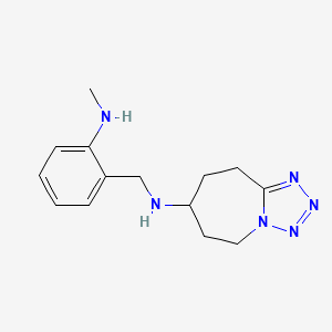 molecular formula C14H20N6 B7300807 N-[[2-(methylamino)phenyl]methyl]-6,7,8,9-tetrahydro-5H-tetrazolo[1,5-a]azepin-7-amine 