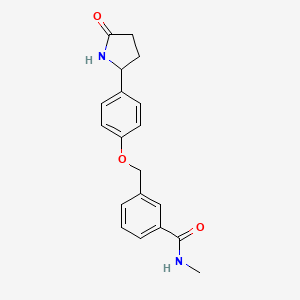 molecular formula C19H20N2O3 B7300895 N-methyl-3-[[4-(5-oxopyrrolidin-2-yl)phenoxy]methyl]benzamide 