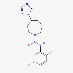 molecular formula C16H20ClN5O B7301049 N-(5-chloro-2-methylphenyl)-4-(triazol-1-yl)azepane-1-carboxamide 