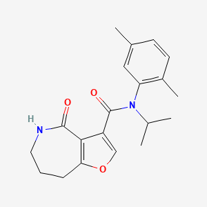 molecular formula C20H24N2O3 B7301114 N-(2,5-dimethylphenyl)-4-oxo-N-propan-2-yl-5,6,7,8-tetrahydrofuro[3,2-c]azepine-3-carboxamide 