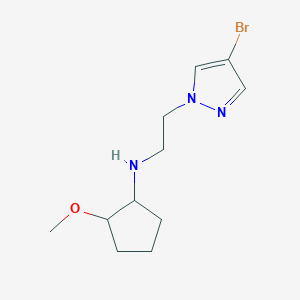 molecular formula C11H18BrN3O B7301128 N-[2-(4-bromopyrazol-1-yl)ethyl]-2-methoxycyclopentan-1-amine 