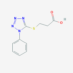 molecular formula C10H10N4O2S B073014 3-[(1-Phenyl-1H-tetrazol-5-yl)thio]propanoic acid CAS No. 1437-67-8