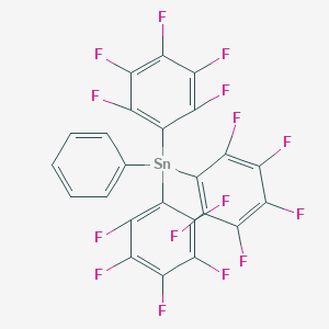 molecular formula C24H5F15Sn B073017 Stannane, tris(pentafluorophenyl)phenyl- CAS No. 1262-57-3