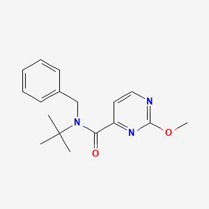 molecular formula C17H21N3O2 B7301878 N-benzyl-N-tert-butyl-2-methoxypyrimidine-4-carboxamide 