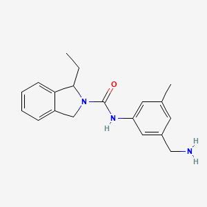 molecular formula C19H23N3O B7301948 N-[3-(aminomethyl)-5-methylphenyl]-1-ethyl-1,3-dihydroisoindole-2-carboxamide 