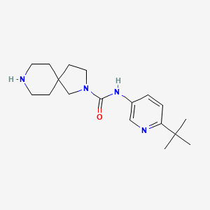 molecular formula C18H28N4O B7302009 N-(6-tert-butylpyridin-3-yl)-2,8-diazaspiro[4.5]decane-2-carboxamide 